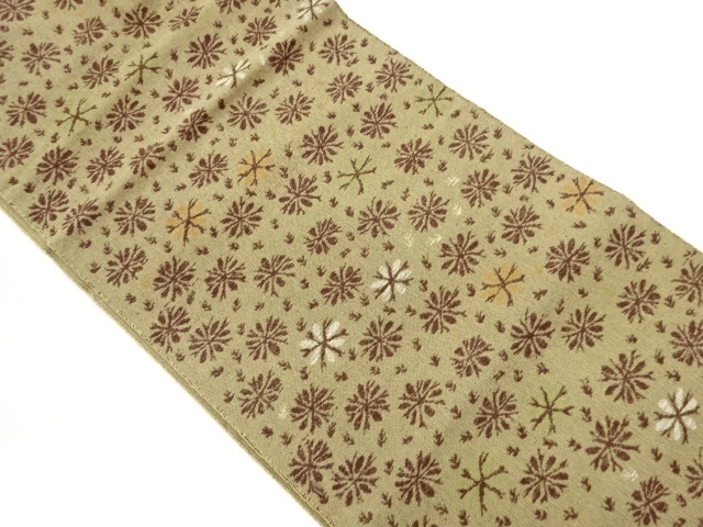 花々模様織出し名古屋帯